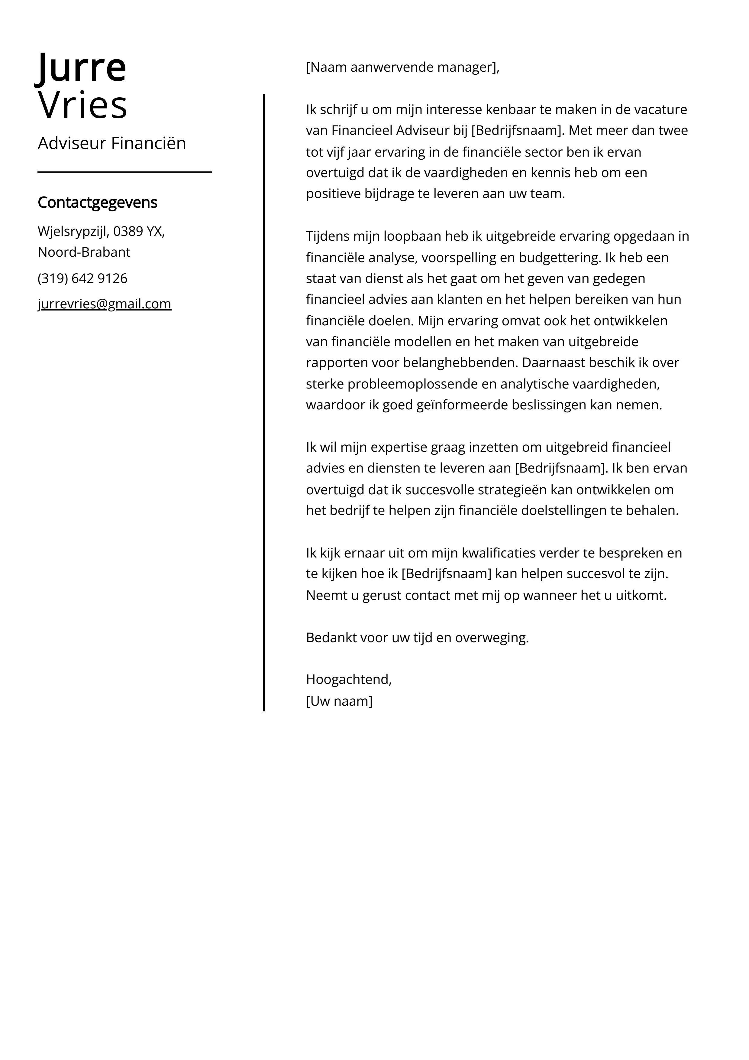 Sollicitatiebrief maken