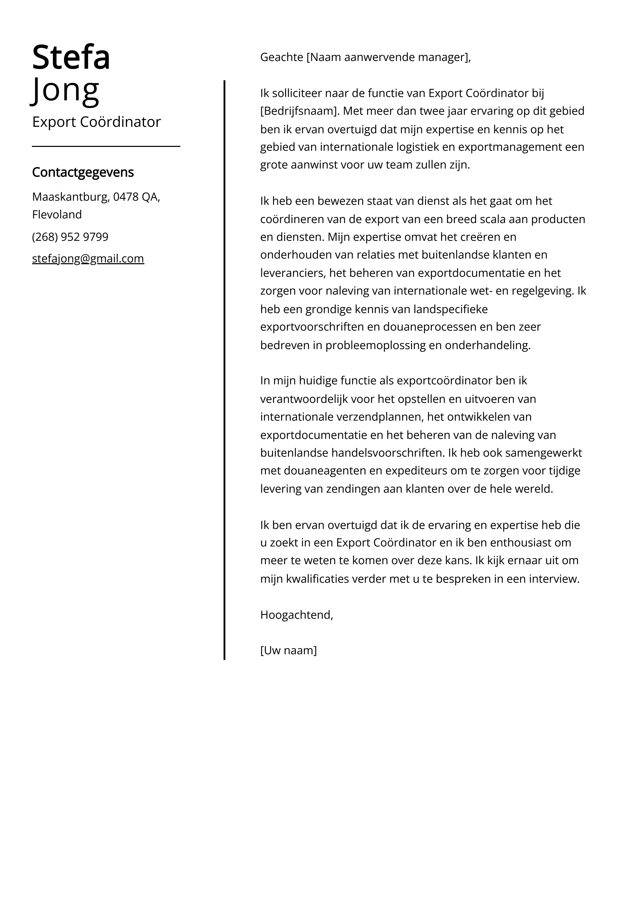 Sollicitatiebrief maken