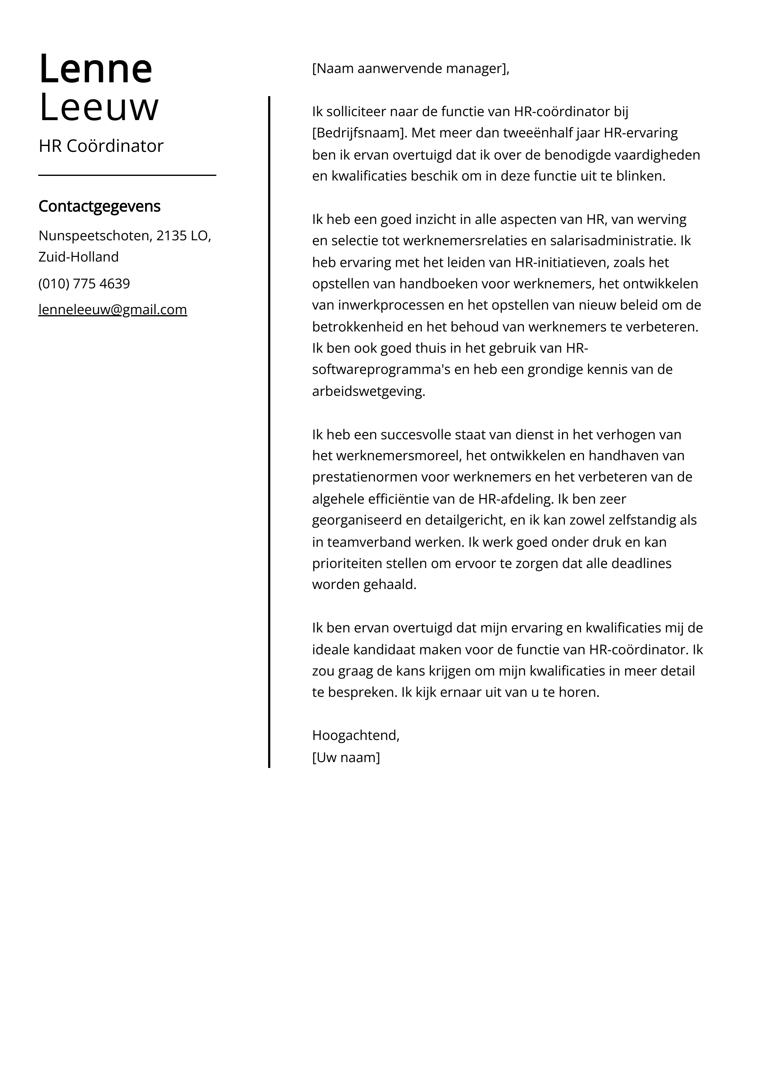 Sollicitatiebrief maken