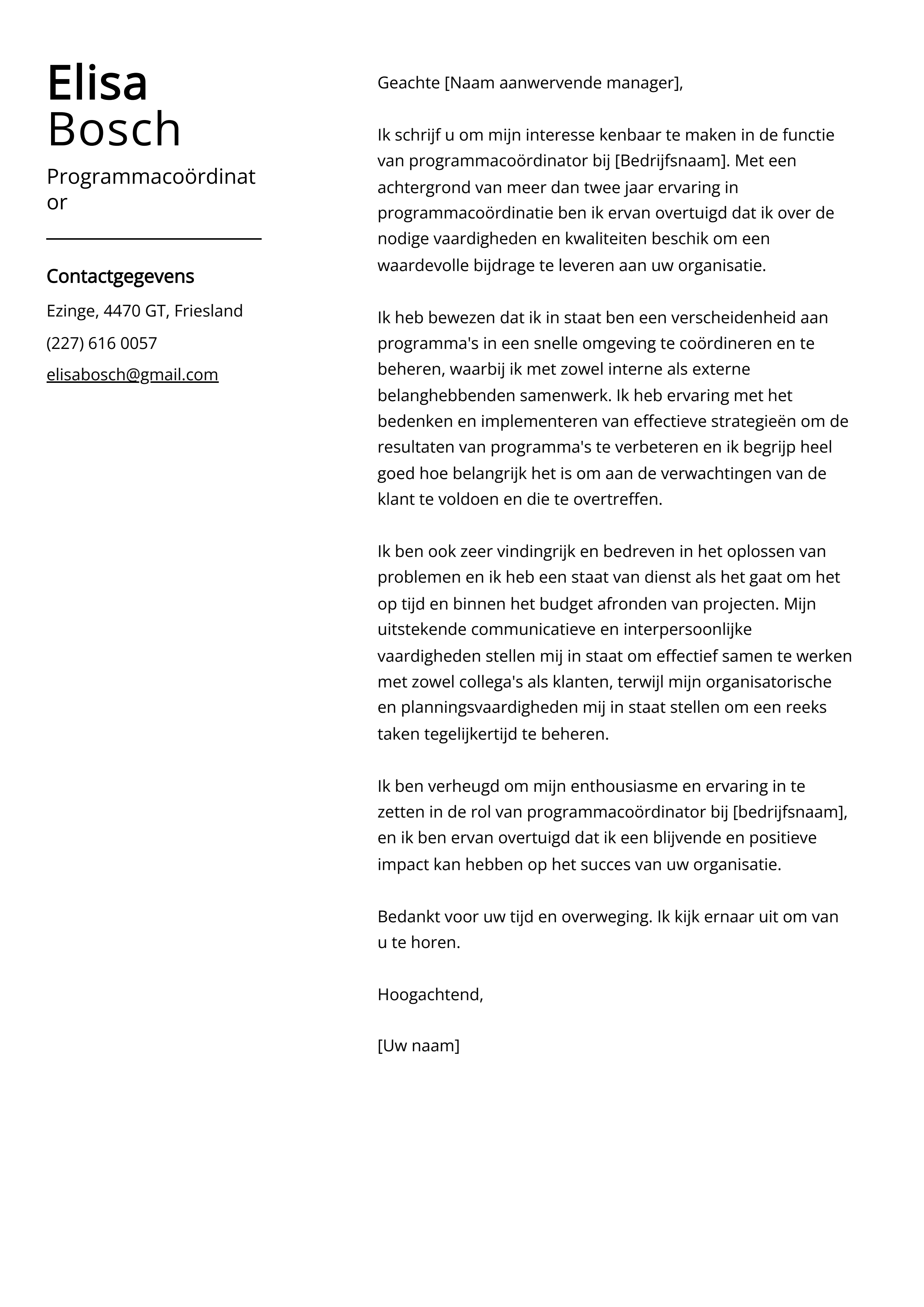 Sollicitatiebrief maken